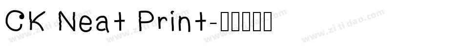 CK Neat Print字体转换